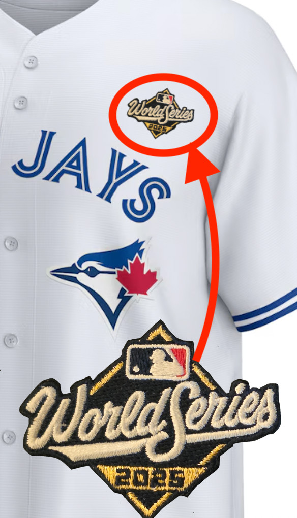 NEW Official 2025 World Series Toronto Blue Jays Patch Jersey Size FREESHIP