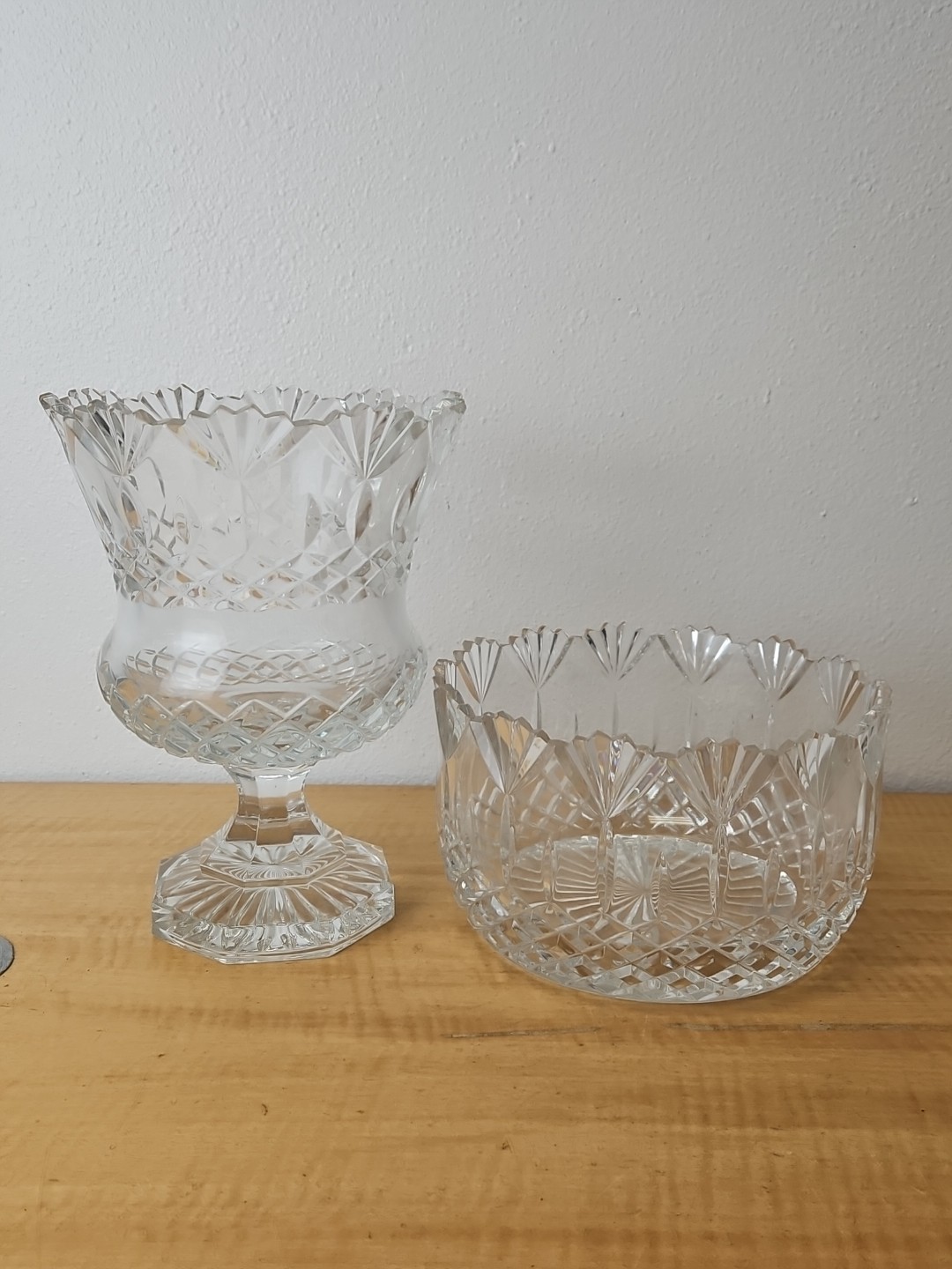 Castillan Imports Crystal - Poland **SET of 2** Large BOWL and VASE trophy cup Castillan Imports Crystal - Poland **SET of 2** Large BOWL and VASE trophy cup