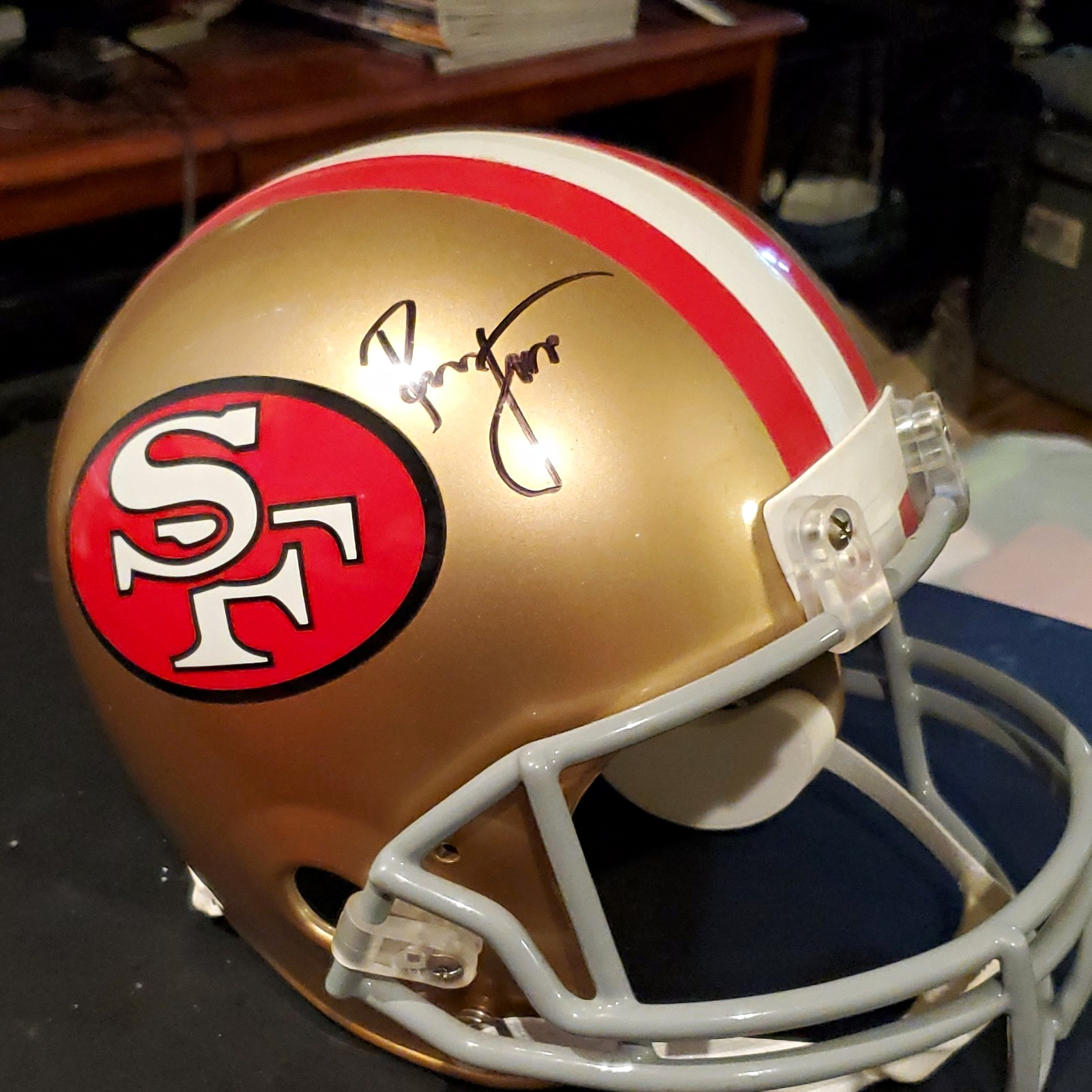 Ronnie Lott Signed San Francisco 49ers Football Helmet - Original JSA Ronnie Lott Signed San Francisco 49ers Football Helmet - Original JSA