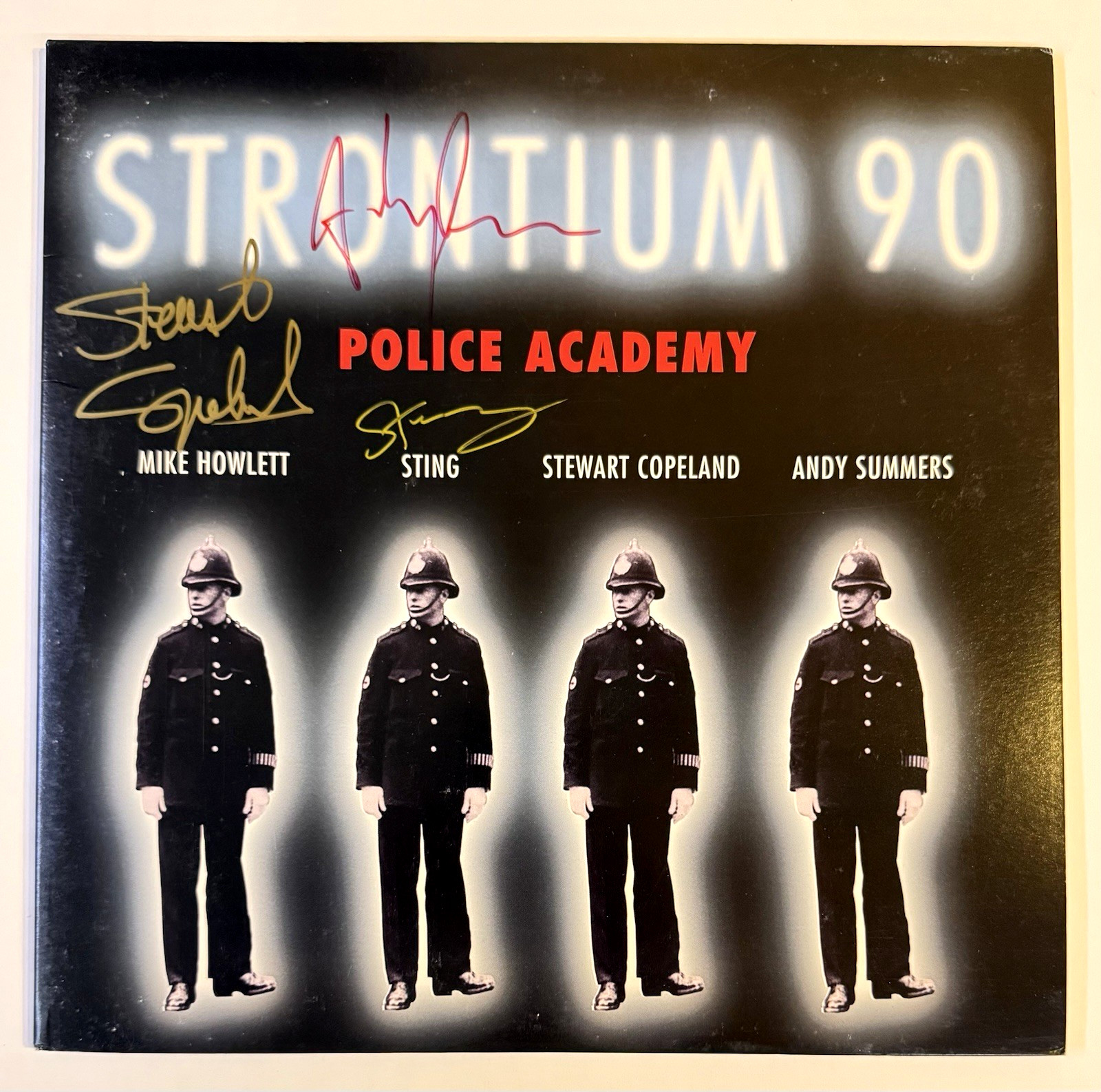STRONTIUM 90 (The Police) 2LP SIGNED BY STING+STEWART COPELAND+ANDY SUMMERS Rare