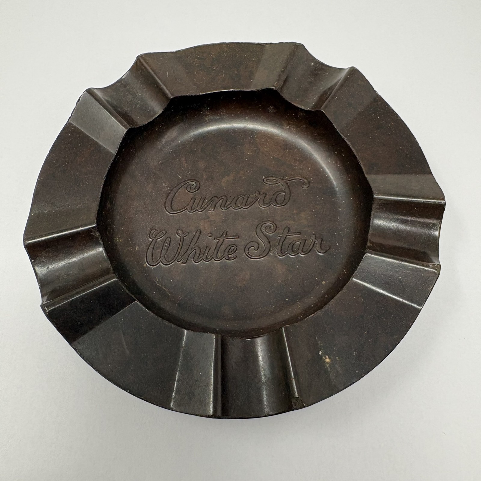 Vintage Cunard White Star Line Ashtray Fraser & Glass Ltd British Made Bakelite Vintage Cunard White Star Line Ashtray Fraser & Glass Ltd British Made Bakelite
