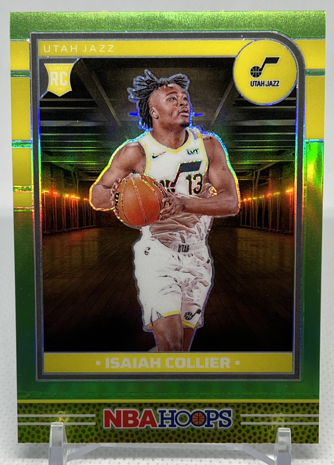 2024-25 Panini Nba Hoops - Isaiah Collier #259 Premium Lime Green Prizm RC 2024-25 Panini Nba Hoops - Isaiah Collier #259 Premium Lime Green Prizm RC