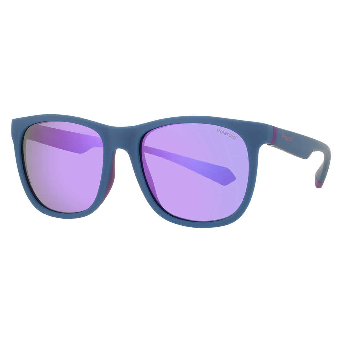 Polaroid Purple Mirror Square Unisex Sunglasses PLD 2140/S 0802/MF 55