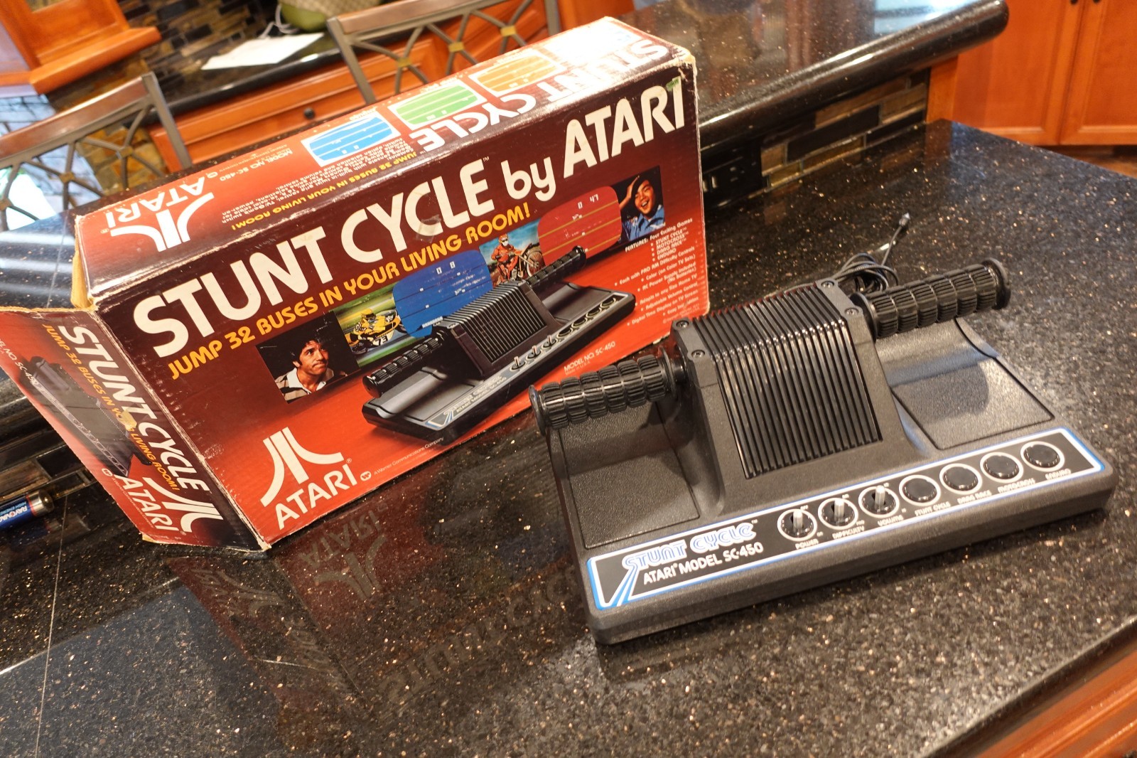 Vintage Atari  STUNT CYCLE Video Arcade Game Computer TV  Console System  RARE