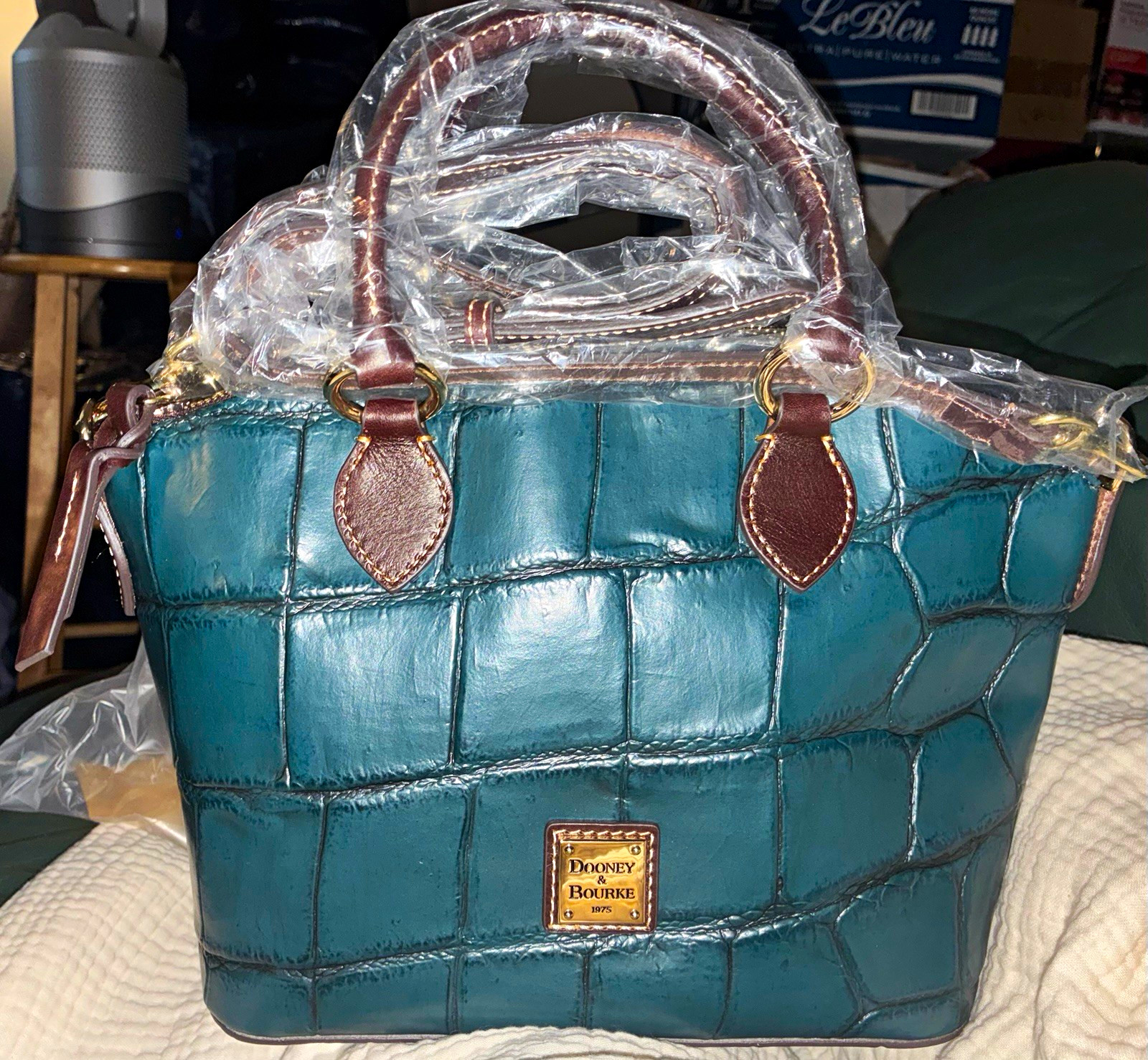 Dooney & Bourke Denison Deep Teal Satchel Zip & Strap- New in Original packing