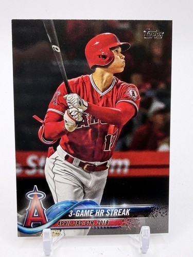 Topps 2018 Update Series Shohei Ohtani Angels #US189 3-Game HR Streak Topps 2018 Update Series Shohei Ohtani Angels #US189 3-Game HR Streak