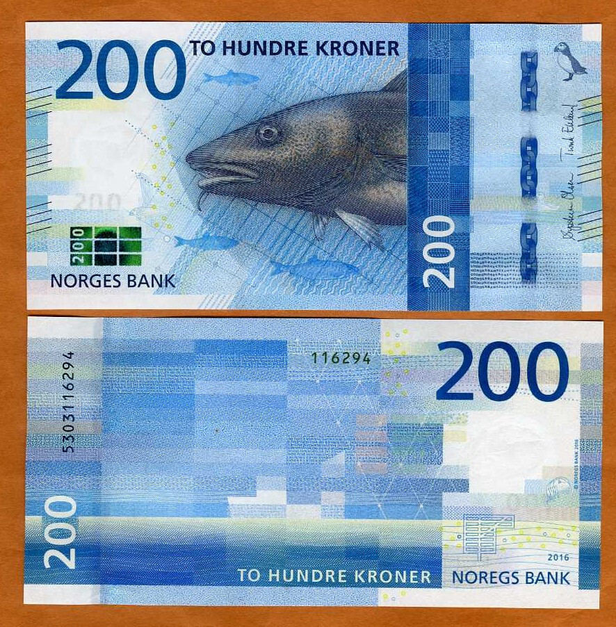 Norway, 200 Kroner, 2016, P-55, UNC Latest Design