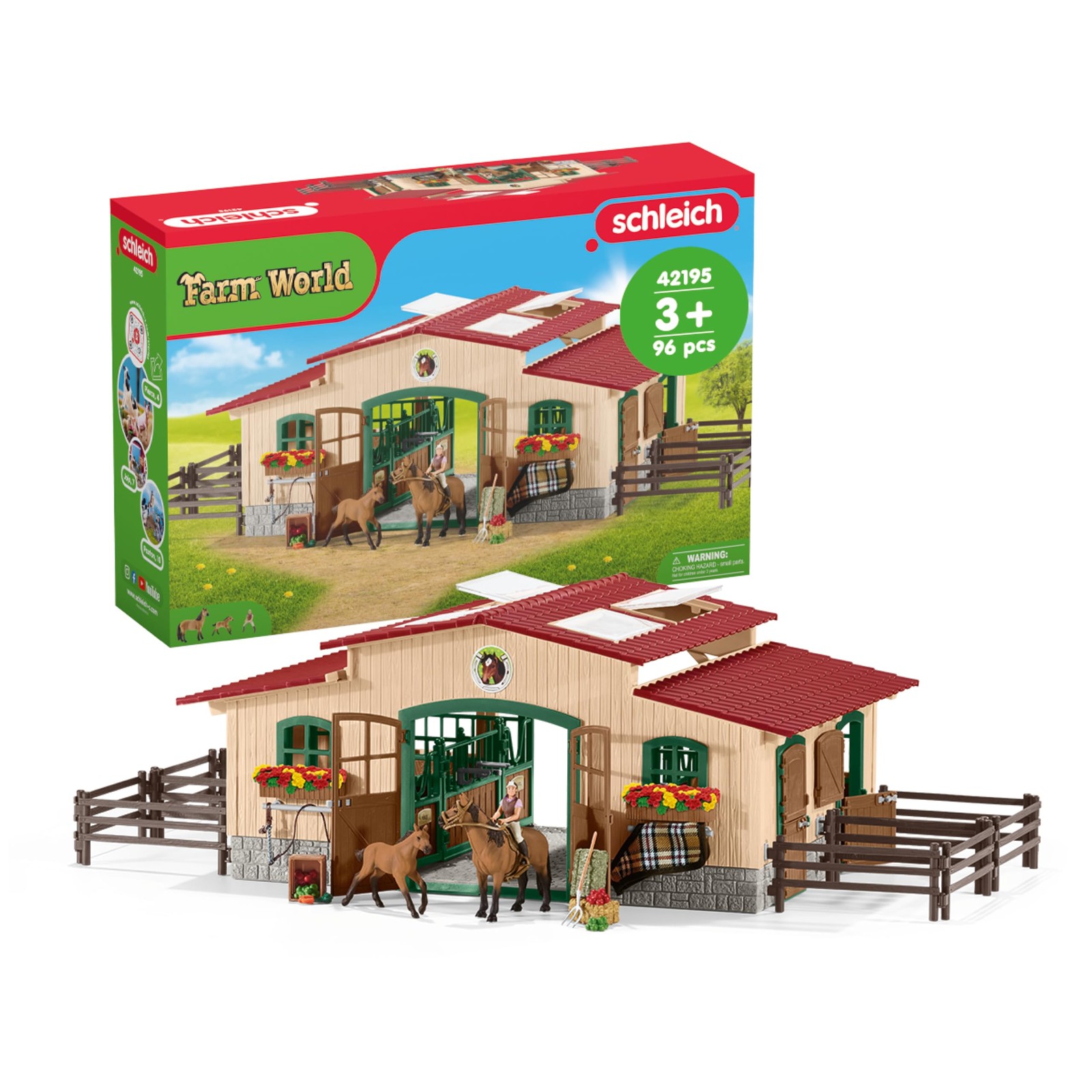 Schleich Horse Barn and Stable Playset - Award-Winning Riding Center 96 Piece... Schleich Horse Barn and Stable Playset - Award-Winning Riding Center 96 Piece...