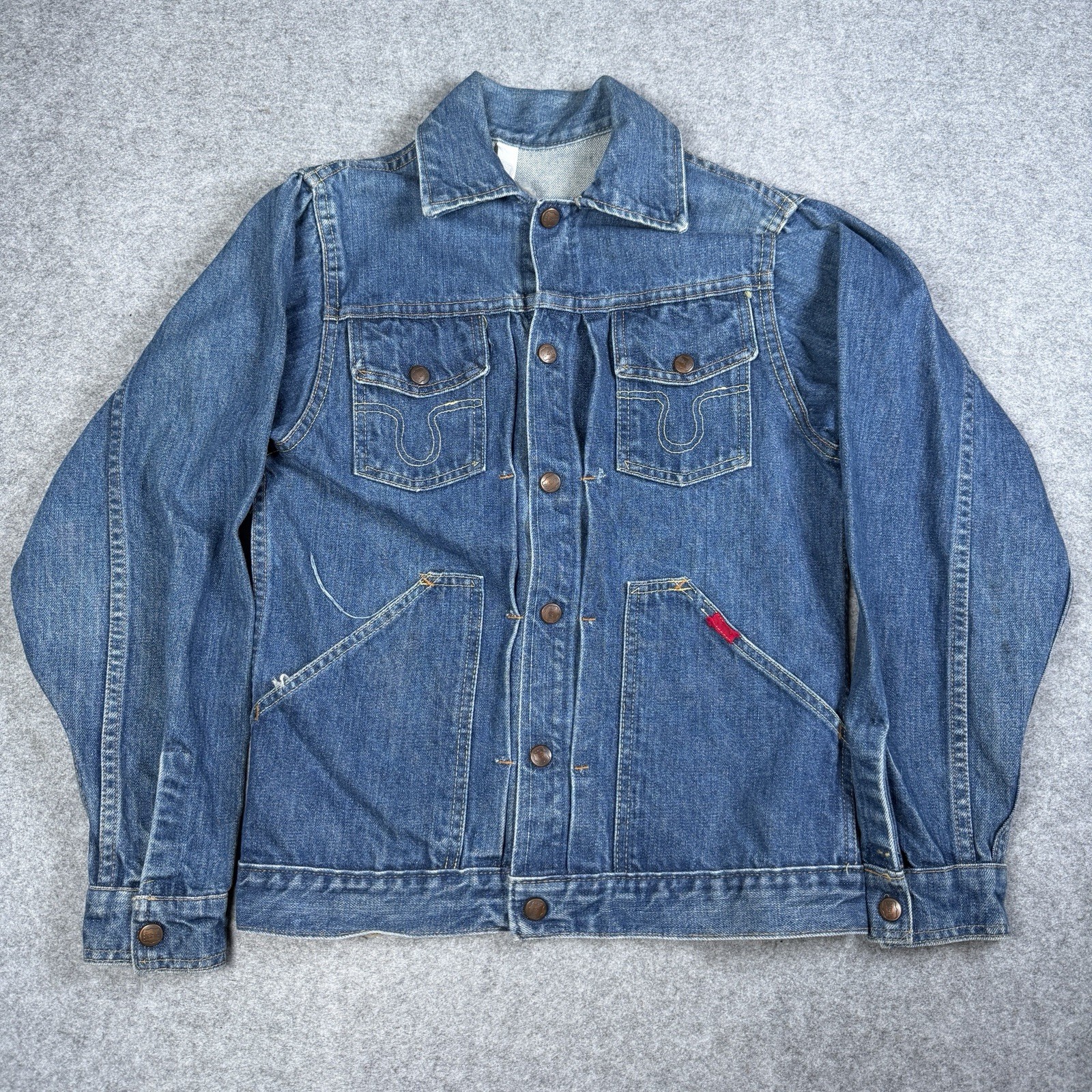 Vintage 60s Big Smith Buckaroo Denim Jacket Vintage Size Small Trucker Snap Vintage 60s Big Smith Buckaroo Denim Jacket Vintage Size Small Trucker Snap