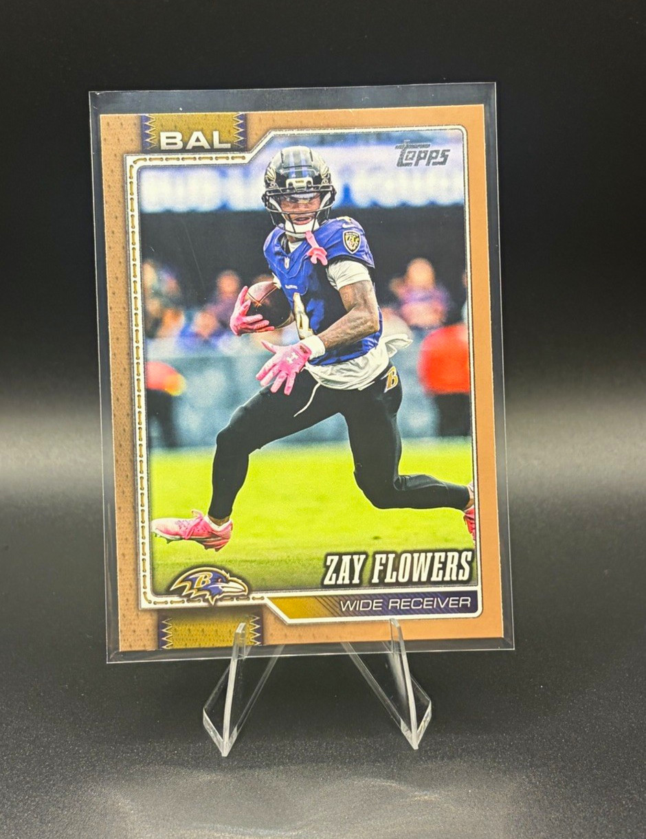 Topps 2026 Zay Flowers #14 Baltimore Ravens Bronze /2026 Topps 2026 Zay Flowers #14 Baltimore Ravens Bronze /2026