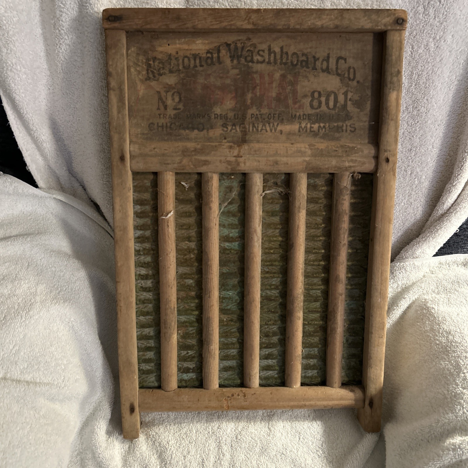 National Washboard Co. No. 801 VINTAGE WASHBOARD Farmhouse Decor Authentic National Washboard Co. No. 801 VINTAGE WASHBOARD Farmhouse Decor Authentic