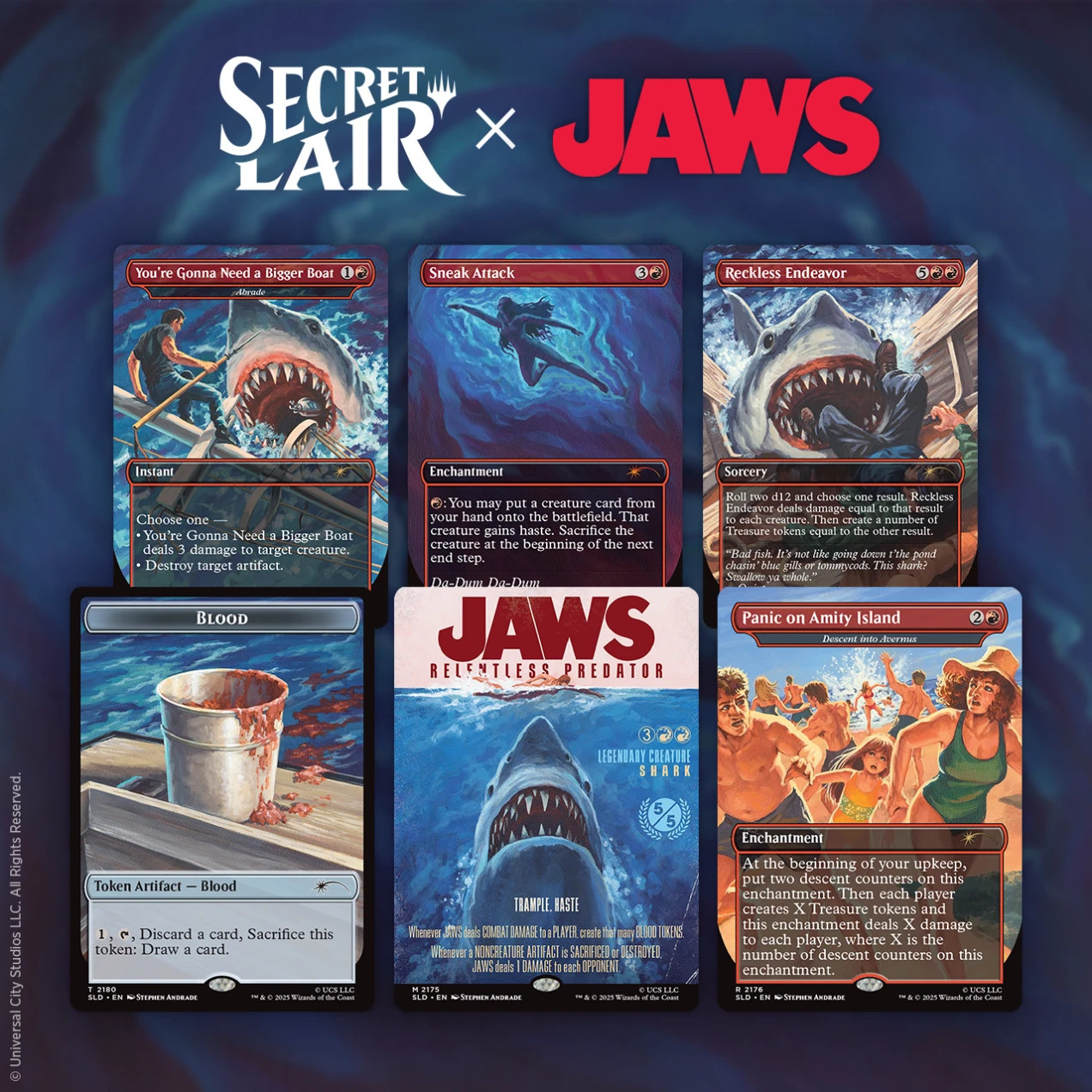 Magic the Gathering MTG  Secret Lair x Jaws: Terror of Amity Island​ (Non-Foil)
