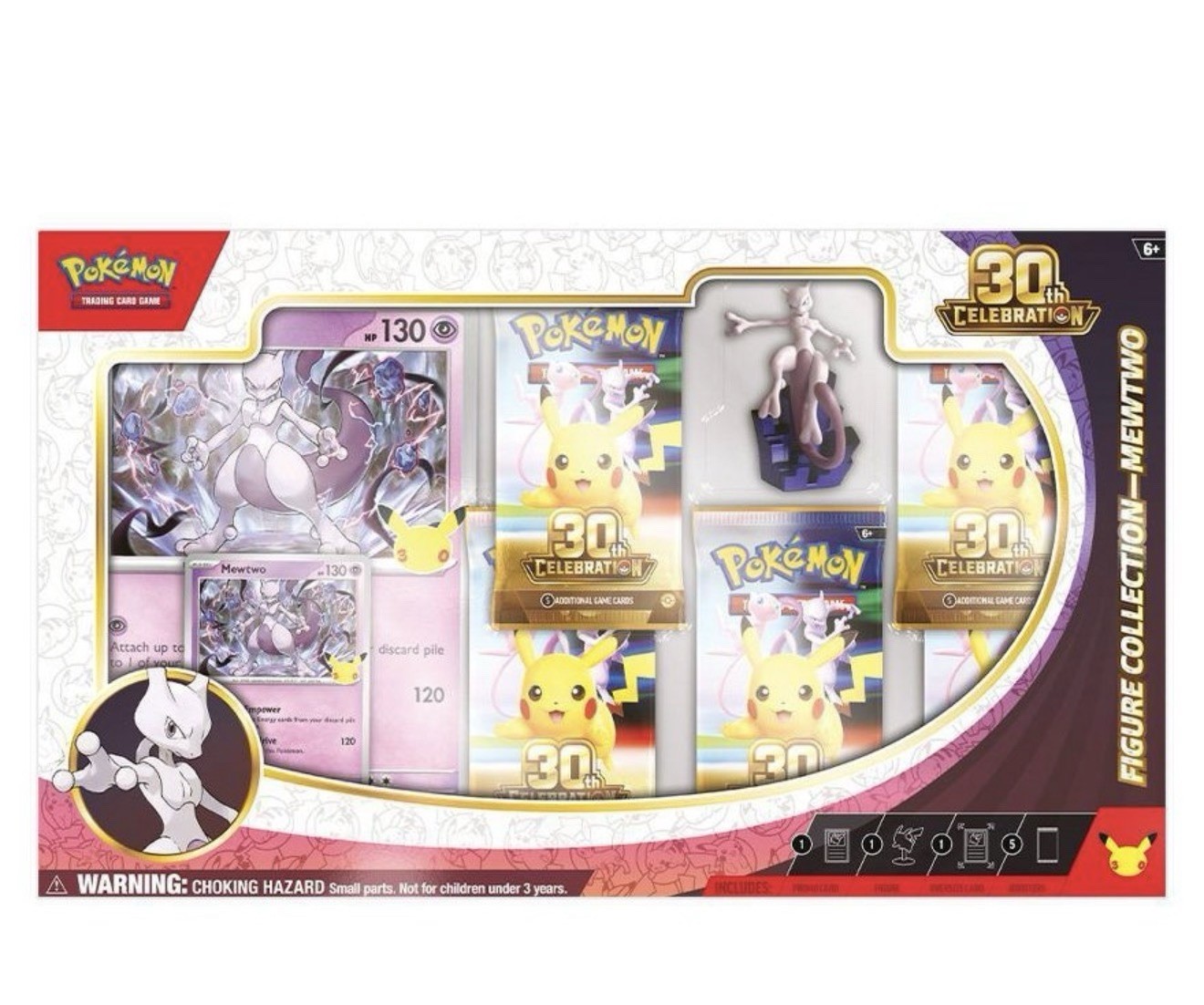 Pokemon 30th Anniversary Mewtwo Figure Collection Box  Ships 11/6 Sealed Presale