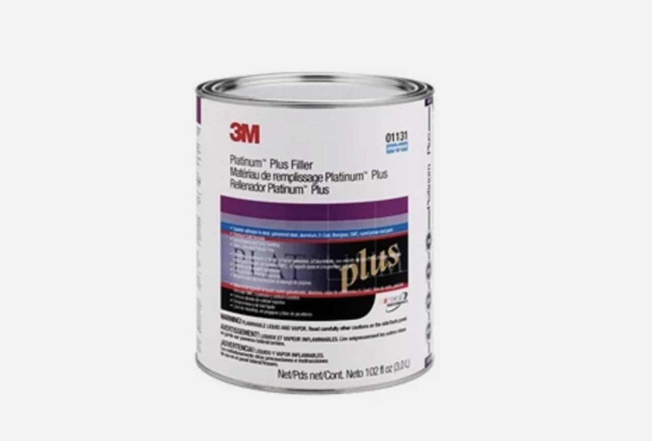 Gallon 3M Platinum Plus Lightweight Body Filler Hardener 01131 - Car Dent Repair Gallon 3M Platinum Plus Lightweight Body Filler Hardener 01131 - Car Dent Repair