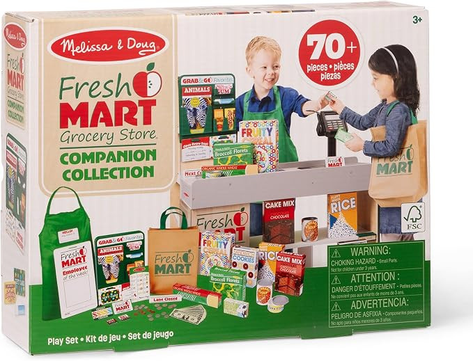 Melissa & Doug Fresh Mart Grocery Store Companion Collection Mart Companion Set