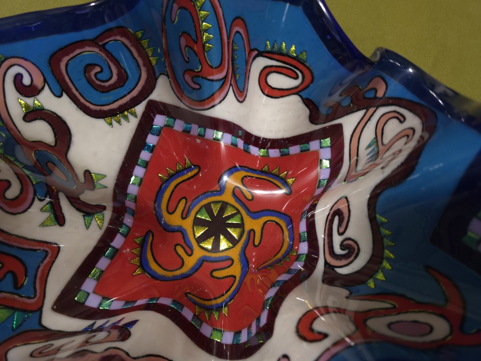 Vintage Richard La Londe Abstract Handkerchief Art Glass Bowl