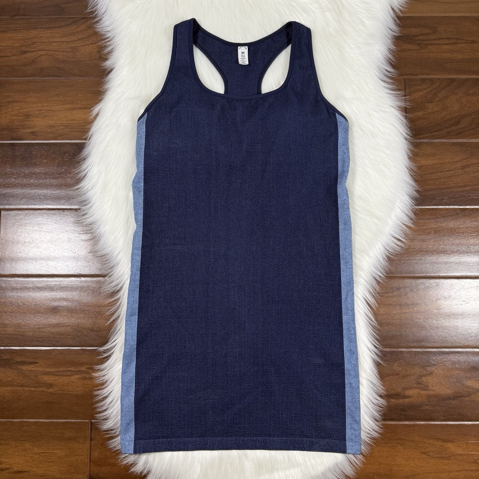 The Upside Women\'s Size Medium Japanese Blue Seamless Rib Raf Dress