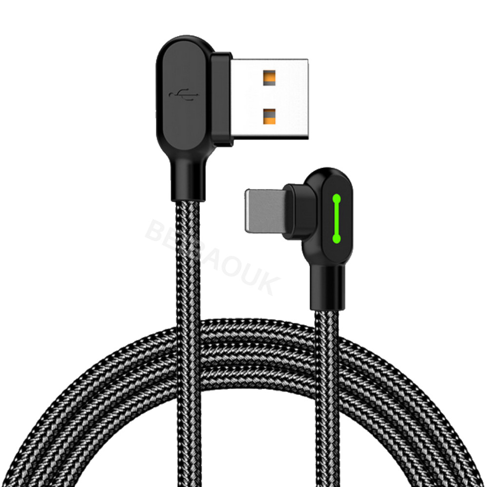 3 Pack Mcdodo 90 Degree USB Cable Lot LED Fast Charge Data For iPhone Charger SE