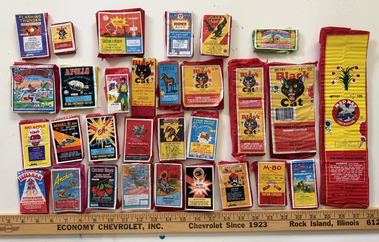 Lot of 30 Vintage Fireworks Labels as Shown