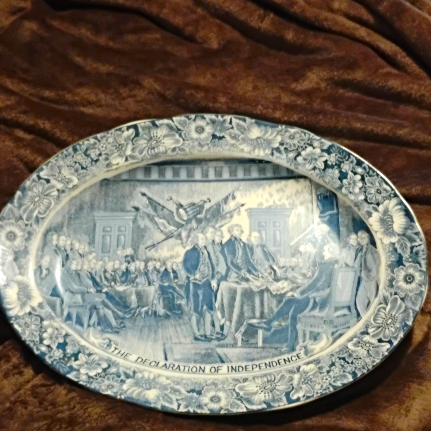 Liberty Blue Staffordshire Oval Serving Platter \ Liberty Blue Staffordshire Oval Serving Platter \