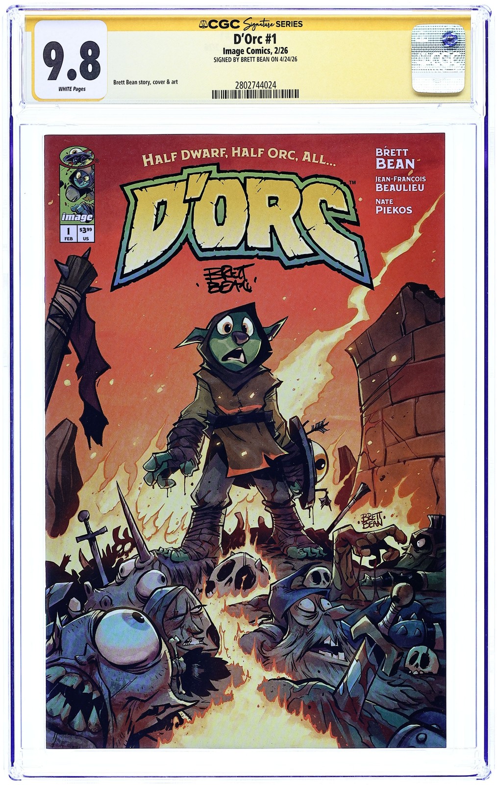 D'orc 1A CGC 9.8 SS Bean 2026 2802744024