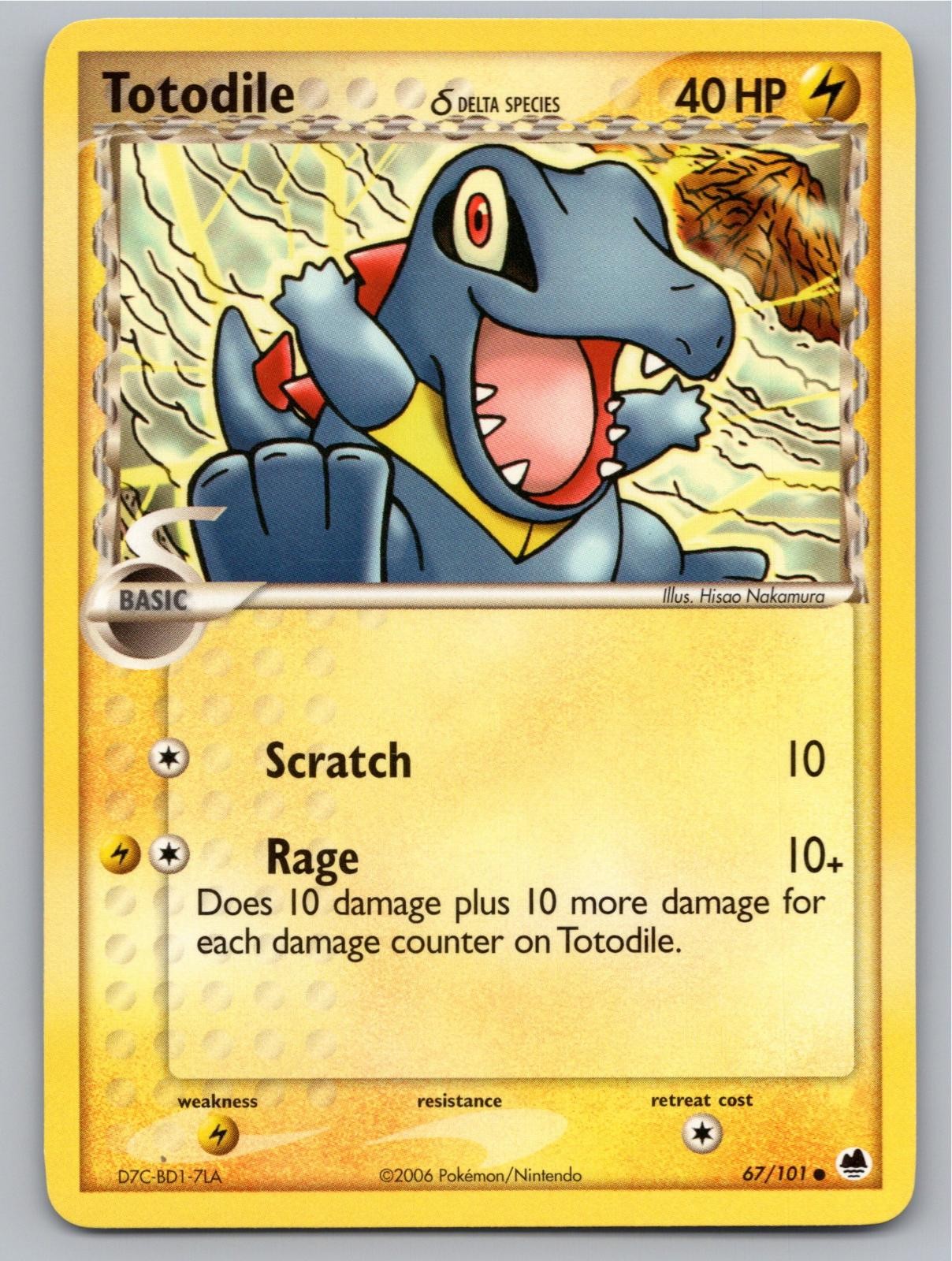 2006 POKEMON TOTODILE Δ DRAGON FRONTIERS 67/101 C NM A77208 FREE S&H 2006 POKEMON TOTODILE Δ DRAGON FRONTIERS 67/101 C NM A77208 FREE S&H