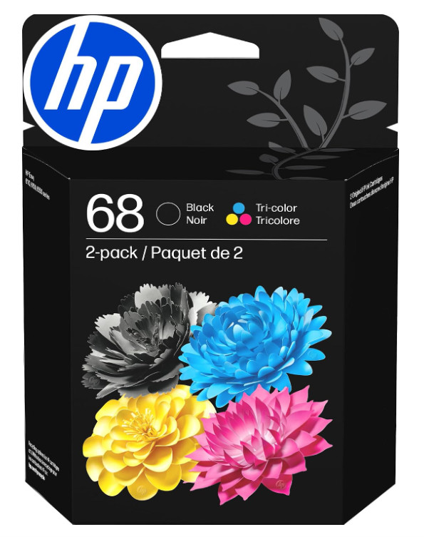 HP 68 Black/Tri-Color Ink Cartridges 2-Pack | 6L6S2TN HP 68 Black/Tri-Color Ink Cartridges 2-Pack | 6L6S2TN