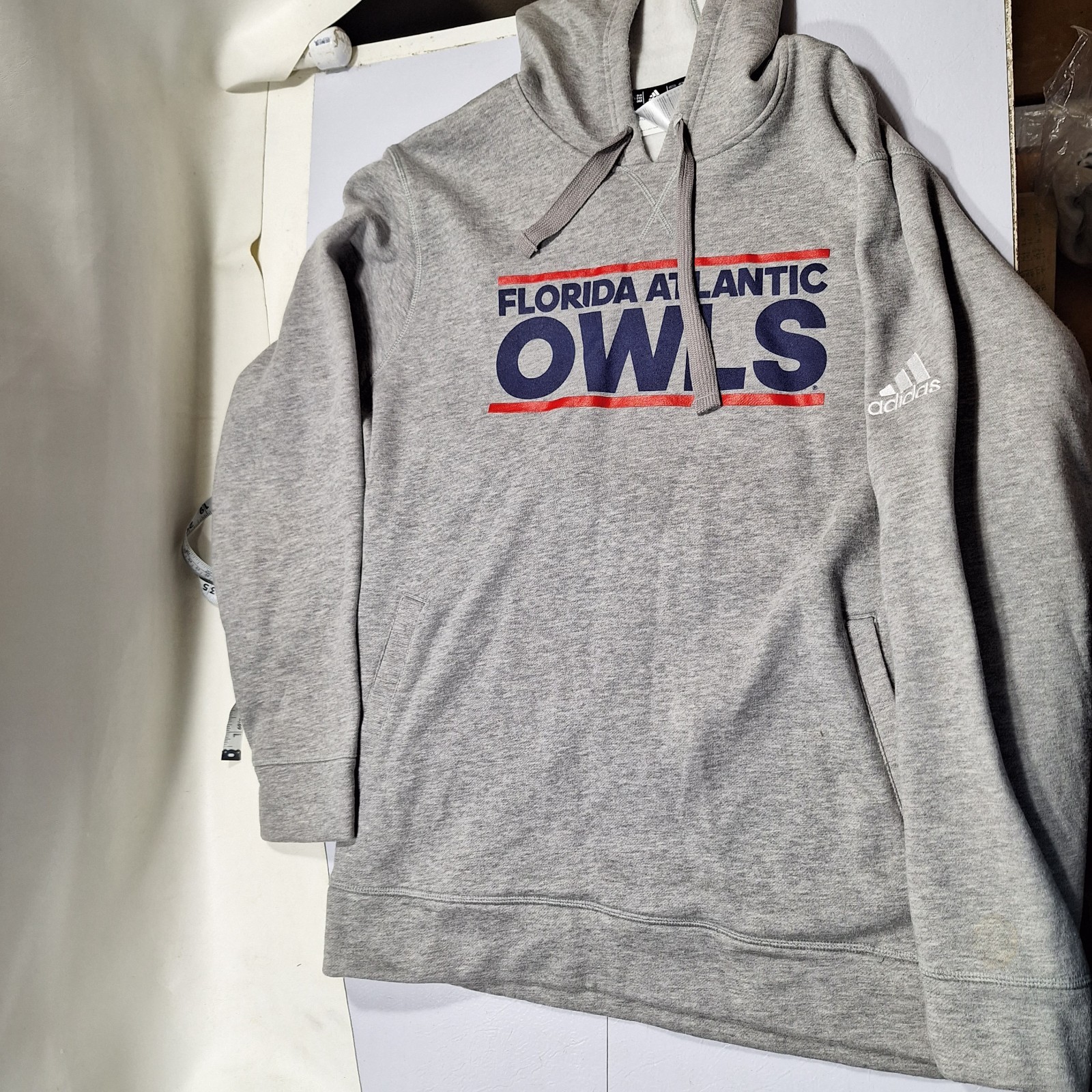 Adidas Florida Atlantic Owls Sweater Mens XL Gray FAU Hoodie Sweatshirt
