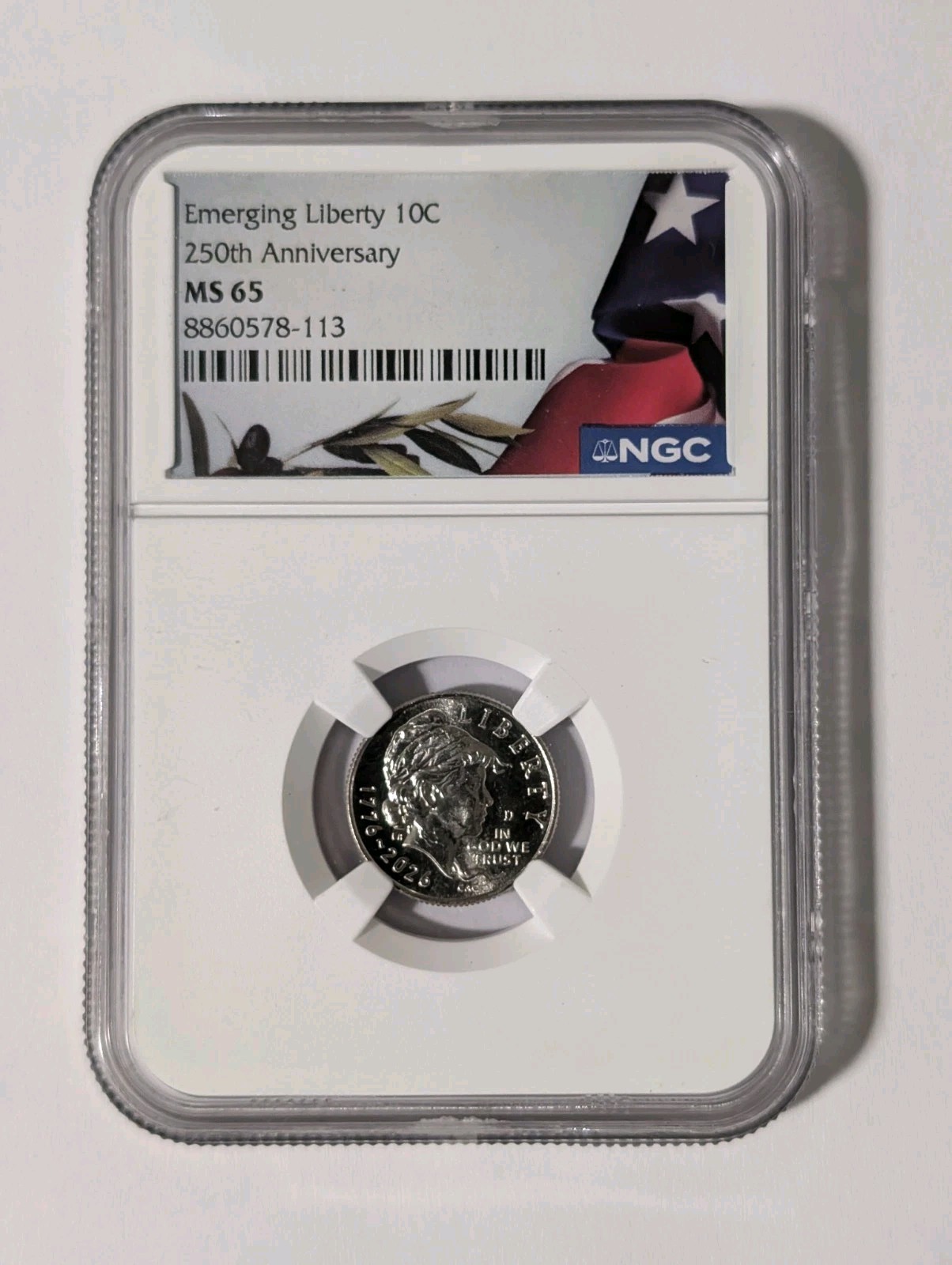 2026 D Emerging Liberty 10C 250th Anniversary Graded MS65 - NGC 2026 D Emerging Liberty 10C 250th Anniversary Graded MS65 - NGC