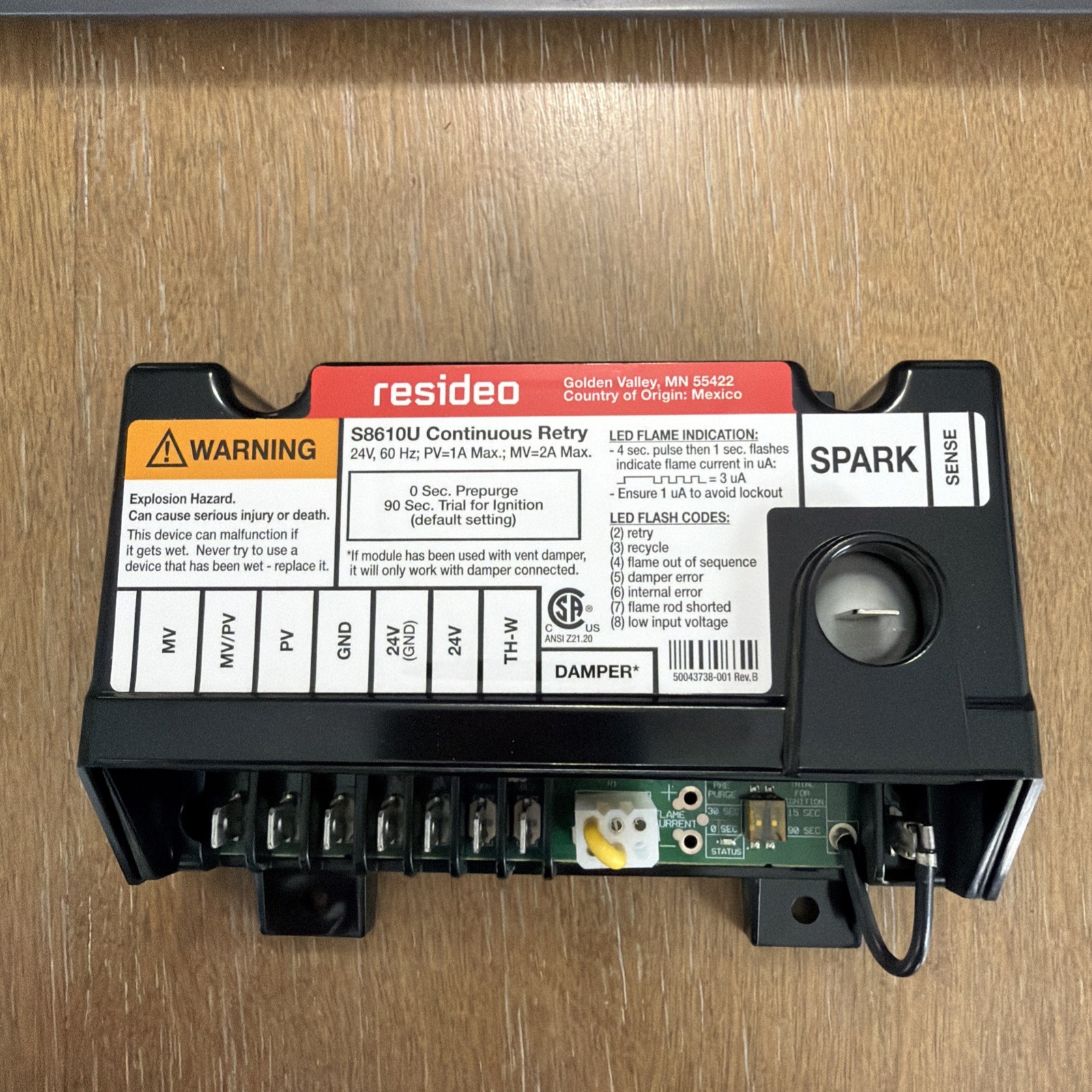 S8610U Honeywell/Resideo Universal Intermittent Pilot Ignition Control Module S8610U Honeywell/Resideo Universal Intermittent Pilot Ignition Control Module