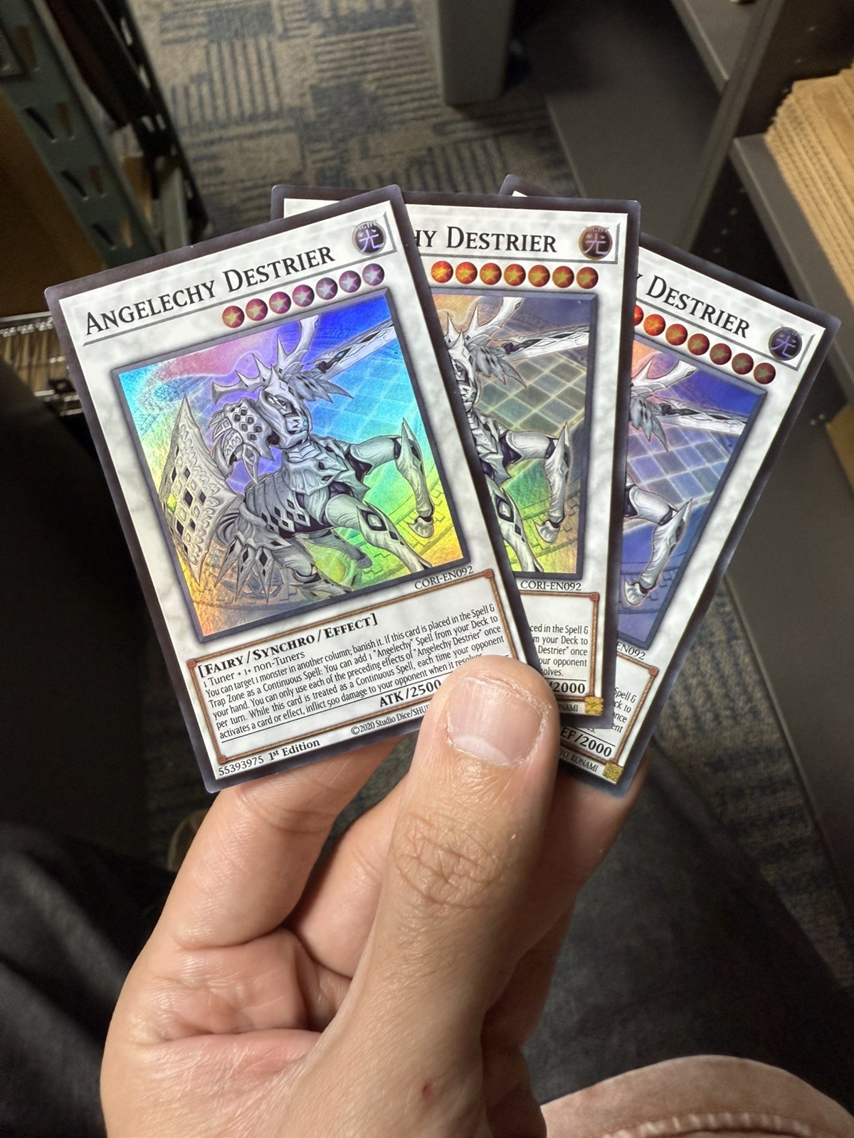 3X Angelechy Destrier Super Rare CORI-EN092 3X Angelechy Destrier Super Rare CORI-EN092