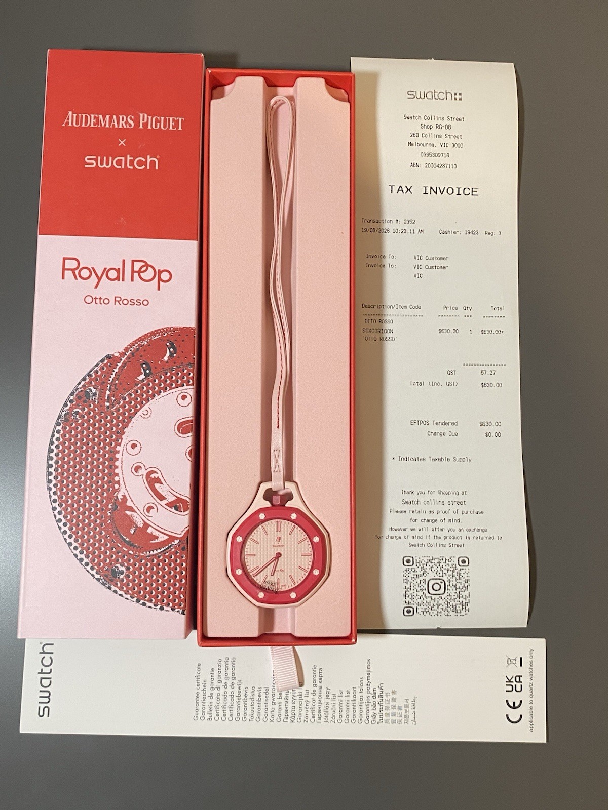 Swatch x Audemars Piguet Royal Pop AP ‘Otto Rosso' ✅IN HAND ✅NEW ✅WITH RECEIPTS Swatch x Audemars Piguet Royal Pop AP ‘Otto Rosso' ✅IN HAND ✅NEW ✅WITH RECEIPTS