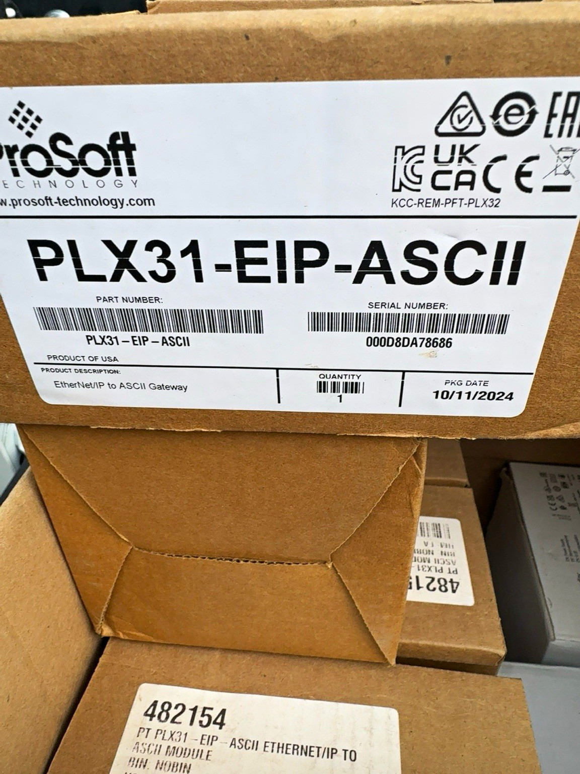 ProSoft Technology EtherNet/IP to ASCII Gateway Module PLX31-EIP-ASCII ProSoft Technology EtherNet/IP to ASCII Gateway Module PLX31-EIP-ASCII