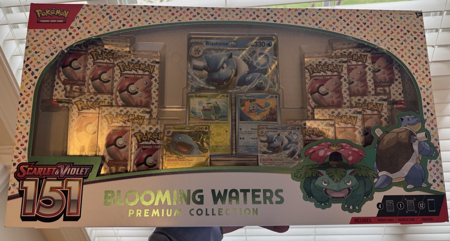 Pokemon 151 Blooming Waters Premium Collection (Damaged Box) Pokemon 151 Blooming Waters Premium Collection (Damaged Box)