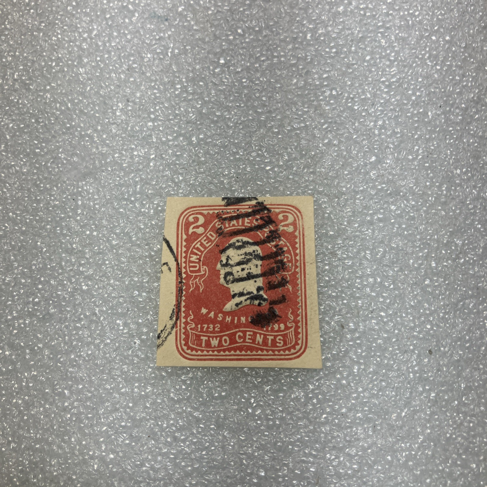 USED/Cancelled 1901 RARE US Postage George Washington 1732-1799 RED 2c Stamp.