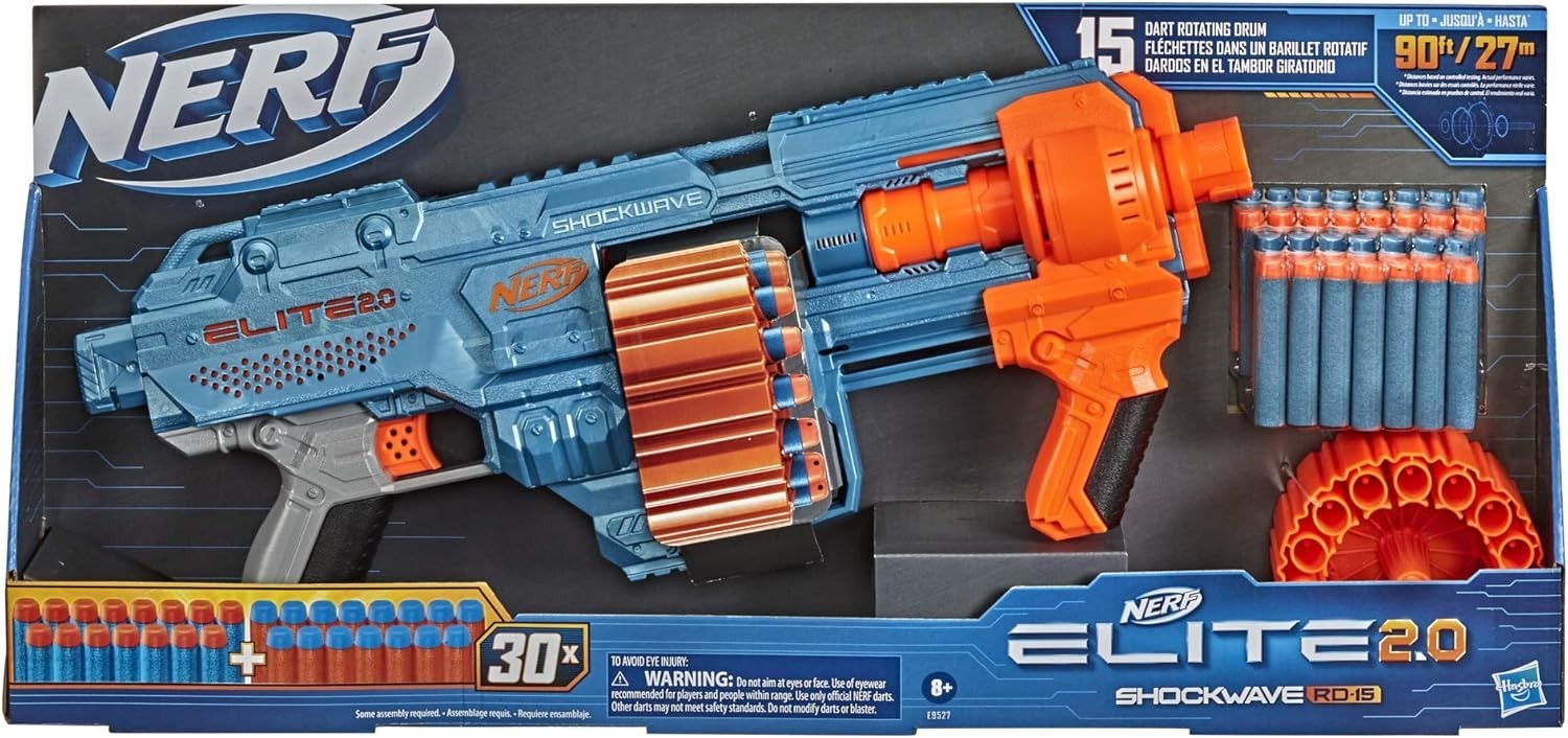 BRAND NEW Nerf Elite 2.0 Shockwave RD-15, Comes with 30 Nerf Elite Darts - NIB BRAND NEW Nerf Elite 2.0 Shockwave RD-15, Comes with 30 Nerf Elite Darts - NIB