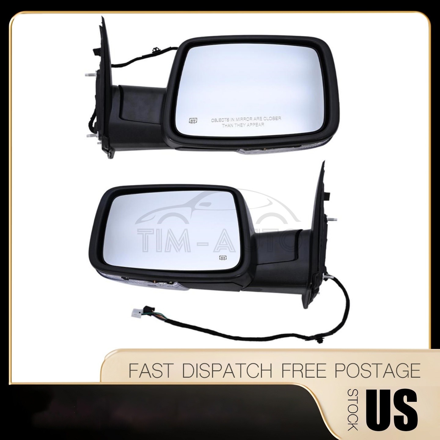 Mirrors For 2013-2018 Dodge Ram 1500 2500 Power Heated Turn Signal Puddle Light Mirrors For 2013-2018 Dodge Ram 1500 2500 Power Heated Turn Signal Puddle Light