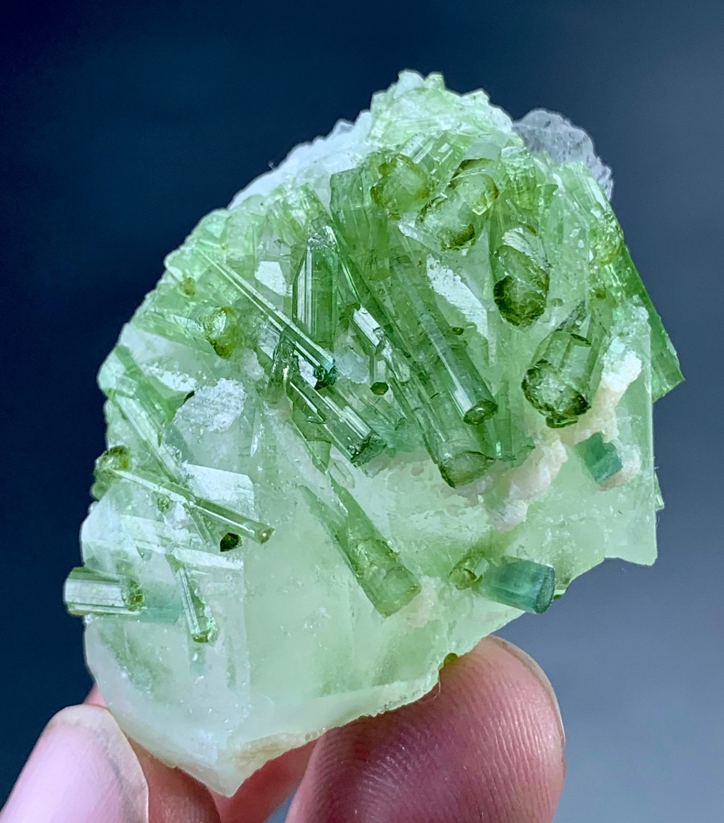 229 Carat Tourmaline Crystals with Kunzite Specimen From Afghanistan 229 Carat Tourmaline Crystals with Kunzite Specimen From Afghanistan