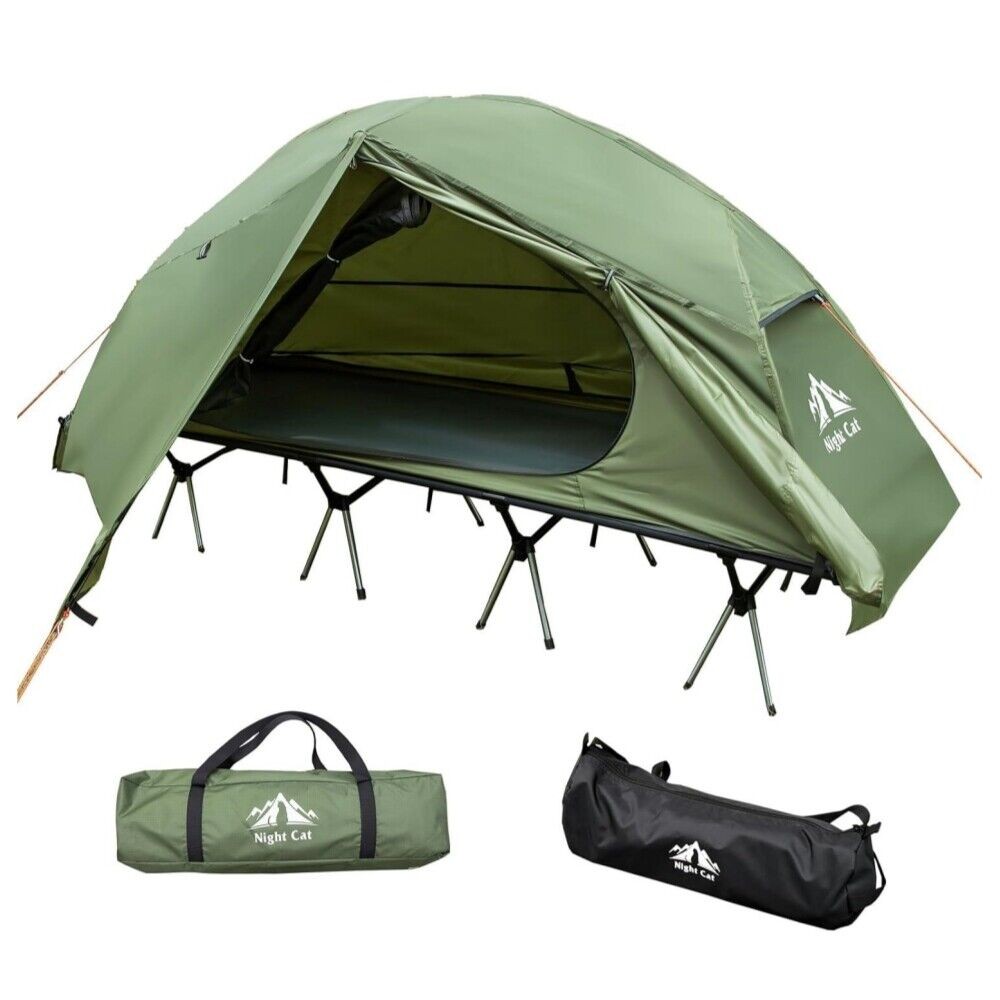 Outdoor 1 Person Camping Tent Cot Compact Elevated Tent/Set External Rain Cover