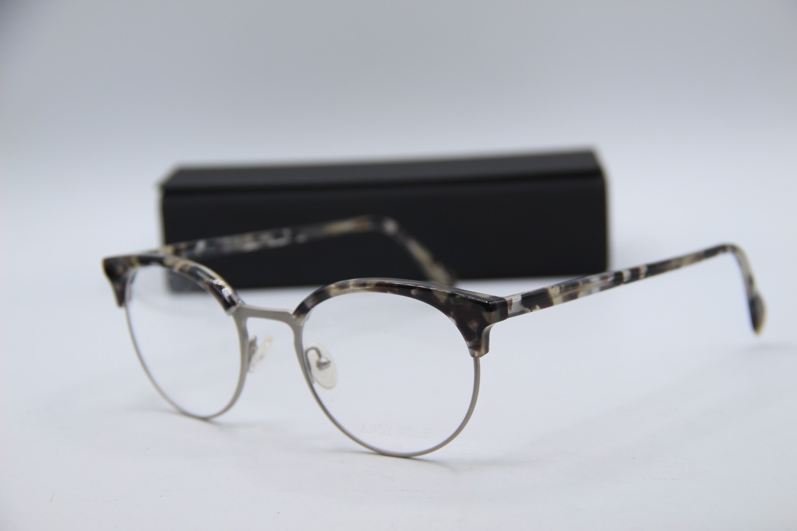 NEW ANDY WOLF WHITE 4589 COL. D BROWN GOLD AUTHENTIC EYEGLASSES W/CASE 51-21