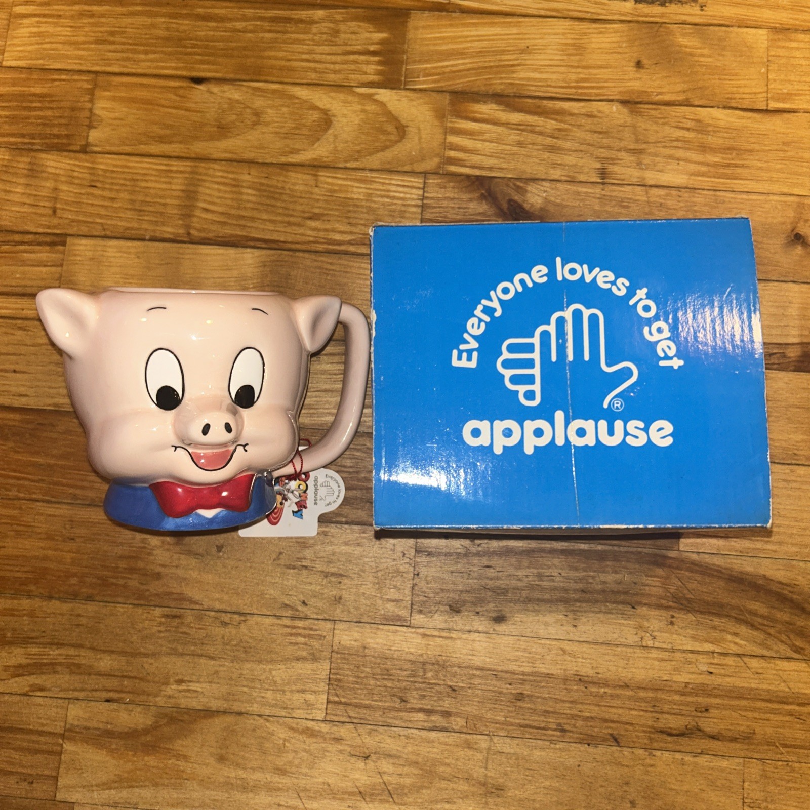 Vintage Porky Pig 1989 Mug Applause Warner Brothers New With Tags Vintage Porky Pig 1989 Mug Applause Warner Brothers New With Tags