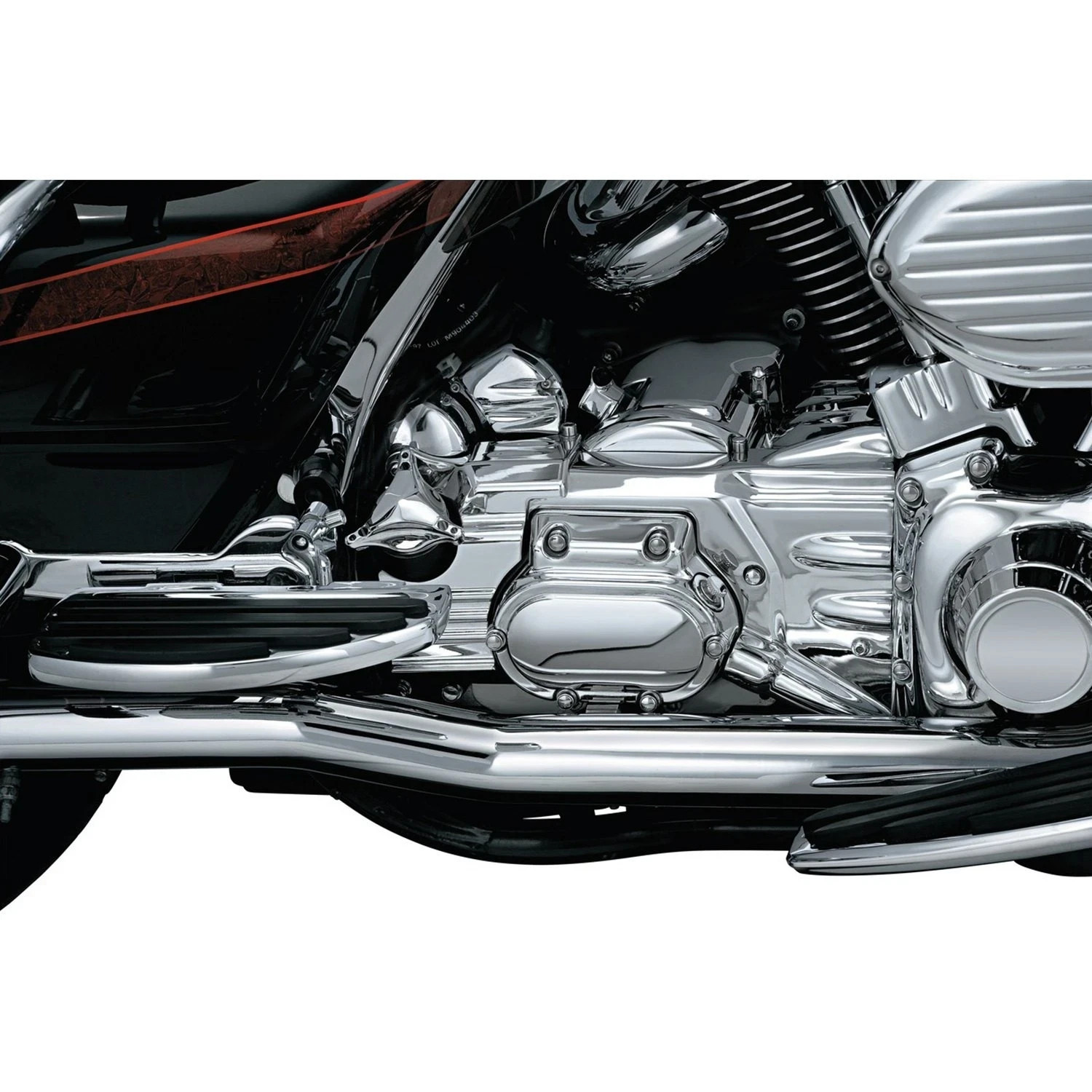 Kuryakyn 8201 Chrome Oil Line Cover Transmission Shroud 2002-2006 Harley Touring Kuryakyn 8201 Chrome Oil Line Cover Transmission Shroud 2002-2006 Harley Touring