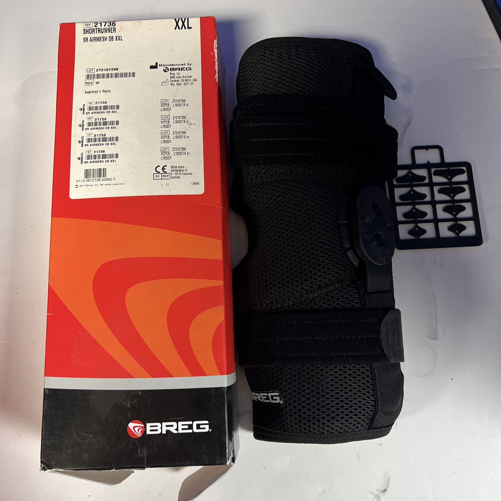 Breg ShortRunner Knee Brace 21736 SR Airmesh OB XXL 2xl