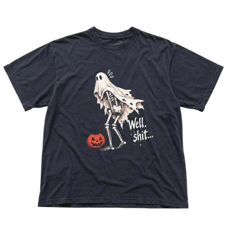 Funny Halloween Skeleton Tee, Vintage Fall Shirt, Spooky Season, Unisex Women