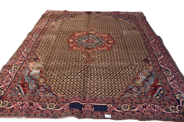 Antique Traditional Wool Handmade Pink  Turkish 7x10 Brown  Area rug