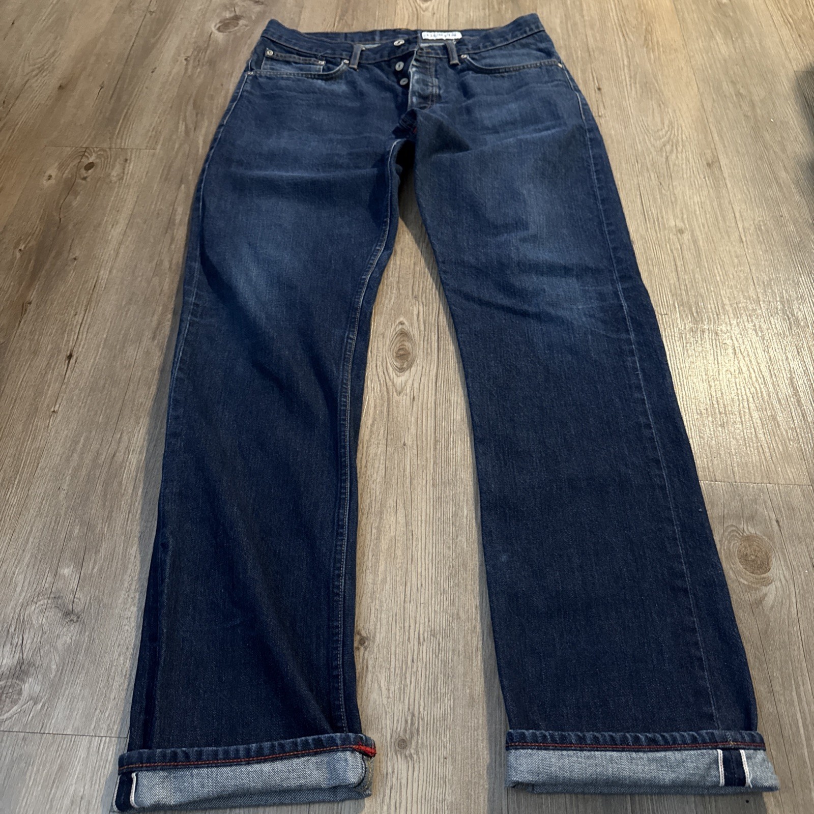 Gustin California Slim Raw Mens Selvedge Jeans Button Fly Size 36x34 Straight Gustin California Slim Raw Mens Selvedge Jeans Button Fly Size 36x34 Straight