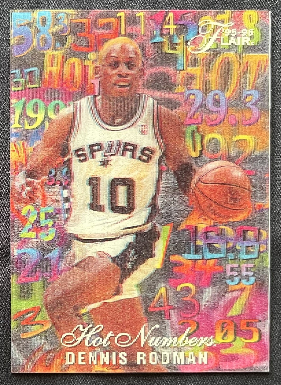 1995-96 Flair - Hot Numbers Dennis Rodman #13 1995-96 Flair - Hot Numbers Dennis Rodman #13