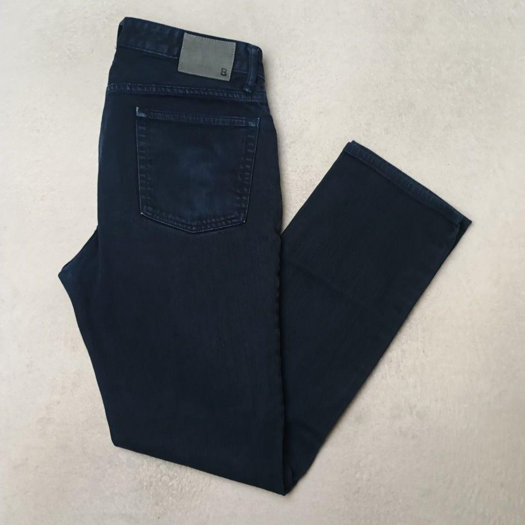 Bonobos Jeans Mens 34x32 Blue Travel Jean Slim Straight Dark Stretch Denim USA
