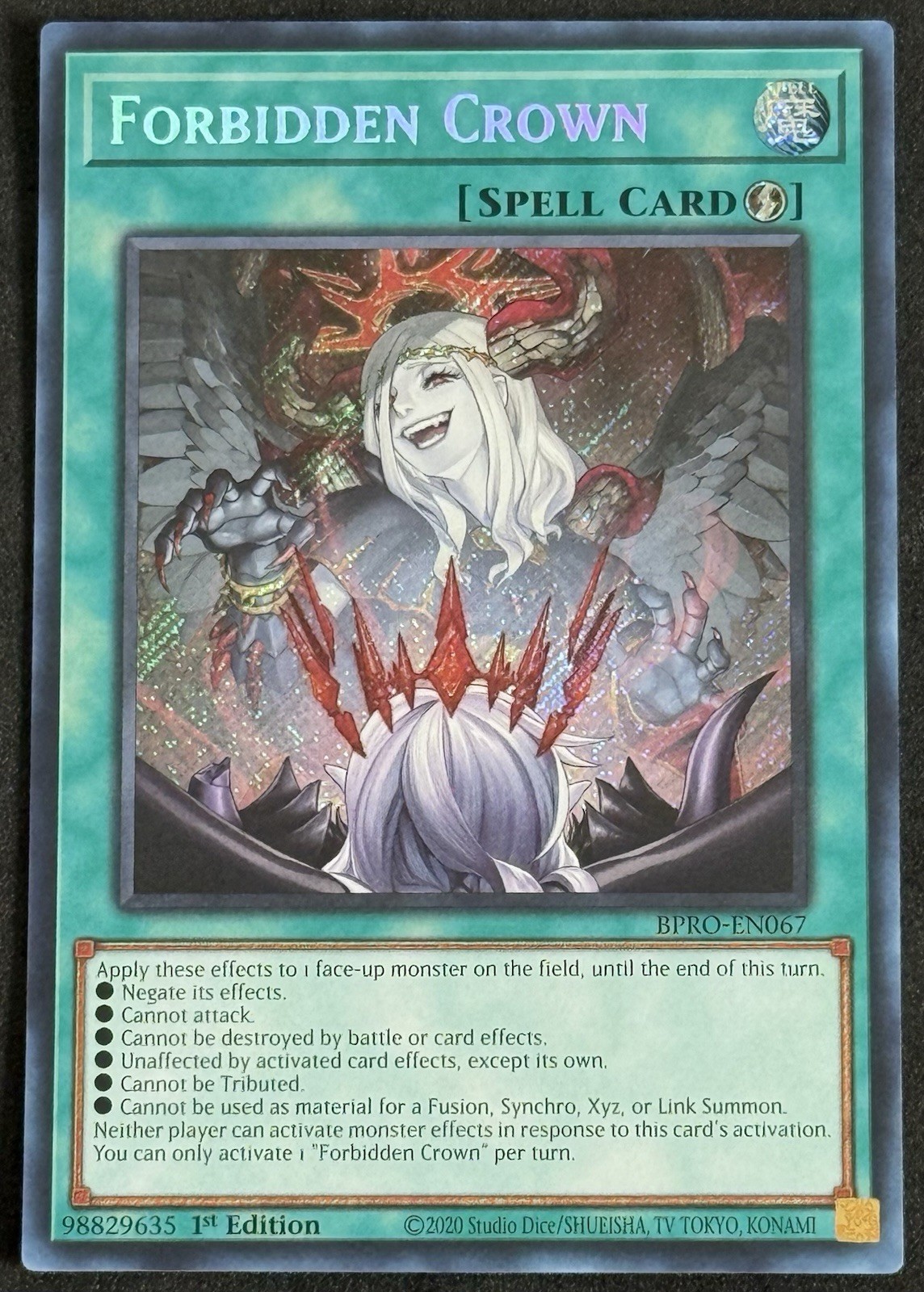 Forbidden Crown BPRO-EN067 Burst Protocol 1st Edition Yugioh Fast Ship Forbidden Crown BPRO-EN067 Burst Protocol 1st Edition Yugioh Fast Ship
