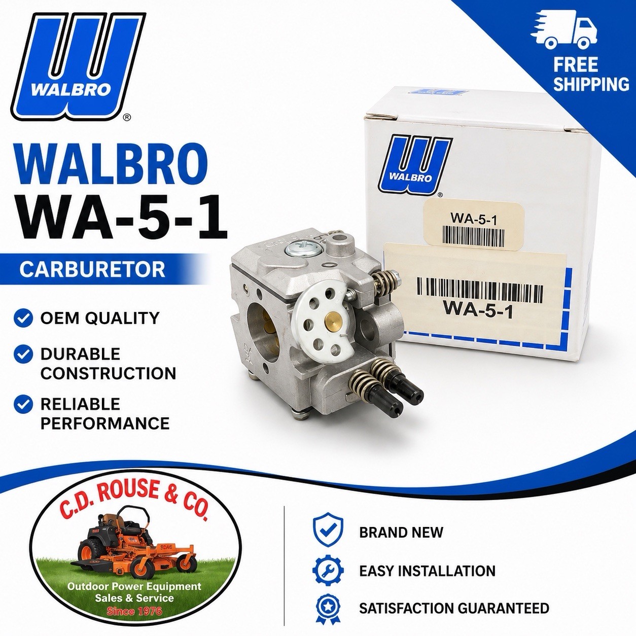 Genuine OEM Walbro WA-5-1 Carburetor Genuine OEM Walbro WA-5-1 Carburetor